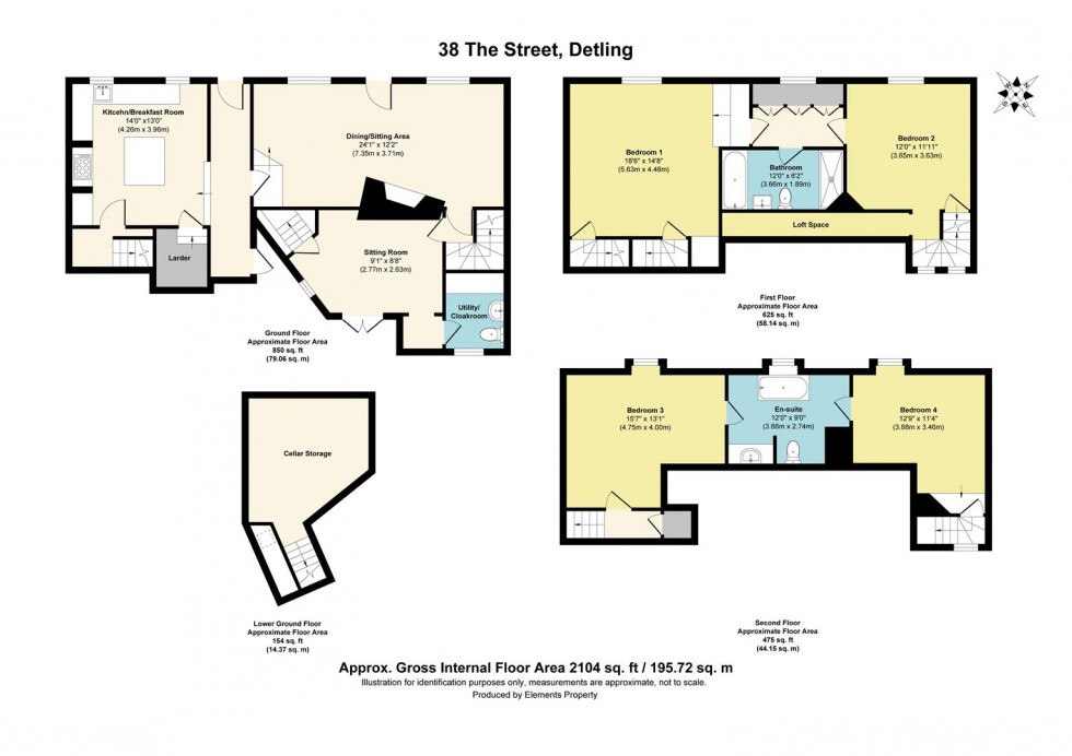 Floorplan for The Street, Detling, Maidstone