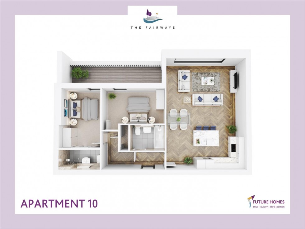 Floorplan for Apartment 10, The Fairways, Convent Road, Broadstairs