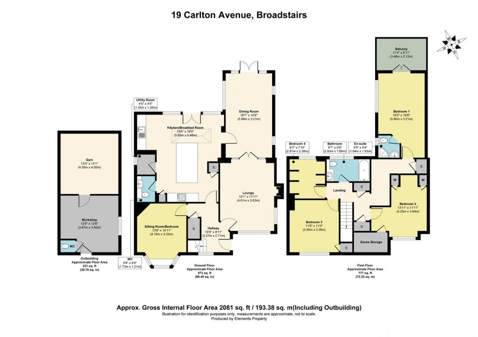 Floorplan for Carlton Avenue, Broadstairs