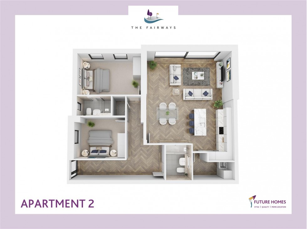 Floorplan for Apartment 2, The Fairways, Convent Road, Broadstairs