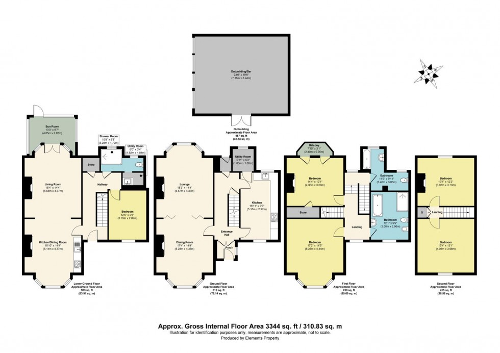 Floorplan for Dover Road, Walmer, Deal